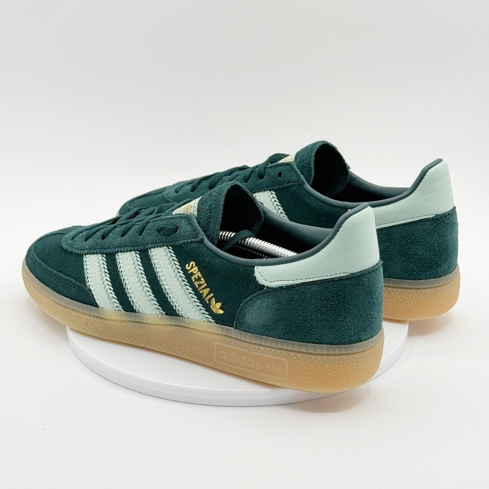 adidas Women's Green Suede Sneakers with Mint Stripes - Picture 5 of 11